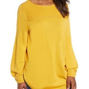 CASLON Bishop Sleeve Sweater yellow / gold / mustard
